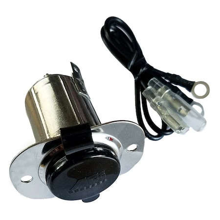 Marinco Stainless Steel 12V Receptacle w/Cap 20036